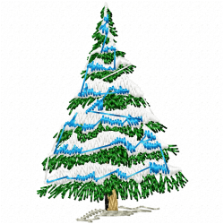 Trees Embroidery Design 6